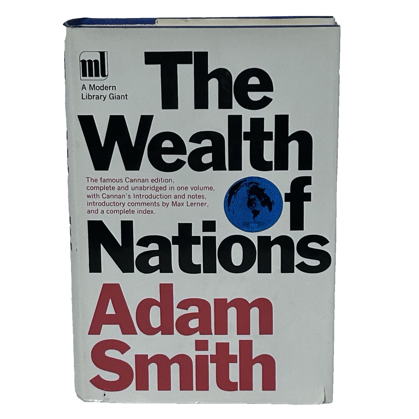 THE WEALTH OF NATIONS by Adam Smith Modern Library Giant 1937 HC/DJ