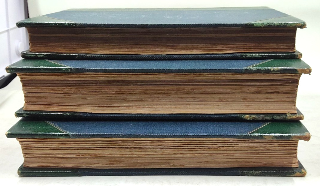 The Comic Almanack 3 Volumes by Thackeray, Thomas Hood, Albert Smith 1860 HC