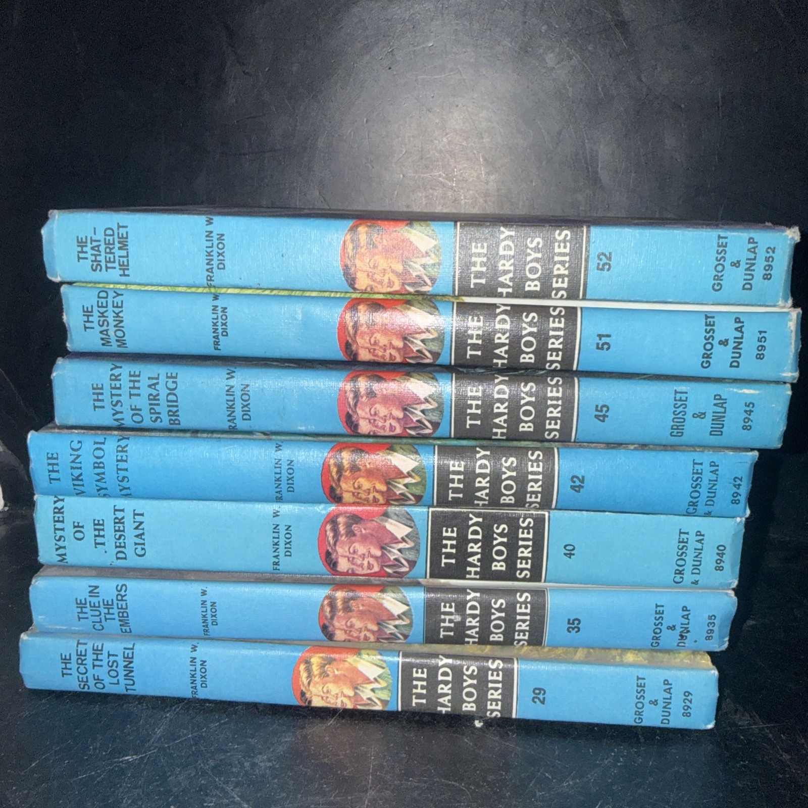 Set of 7 The Hardy Boys Series Hardcover Book 1959-1965/ 29 35 40 42 45 51 52