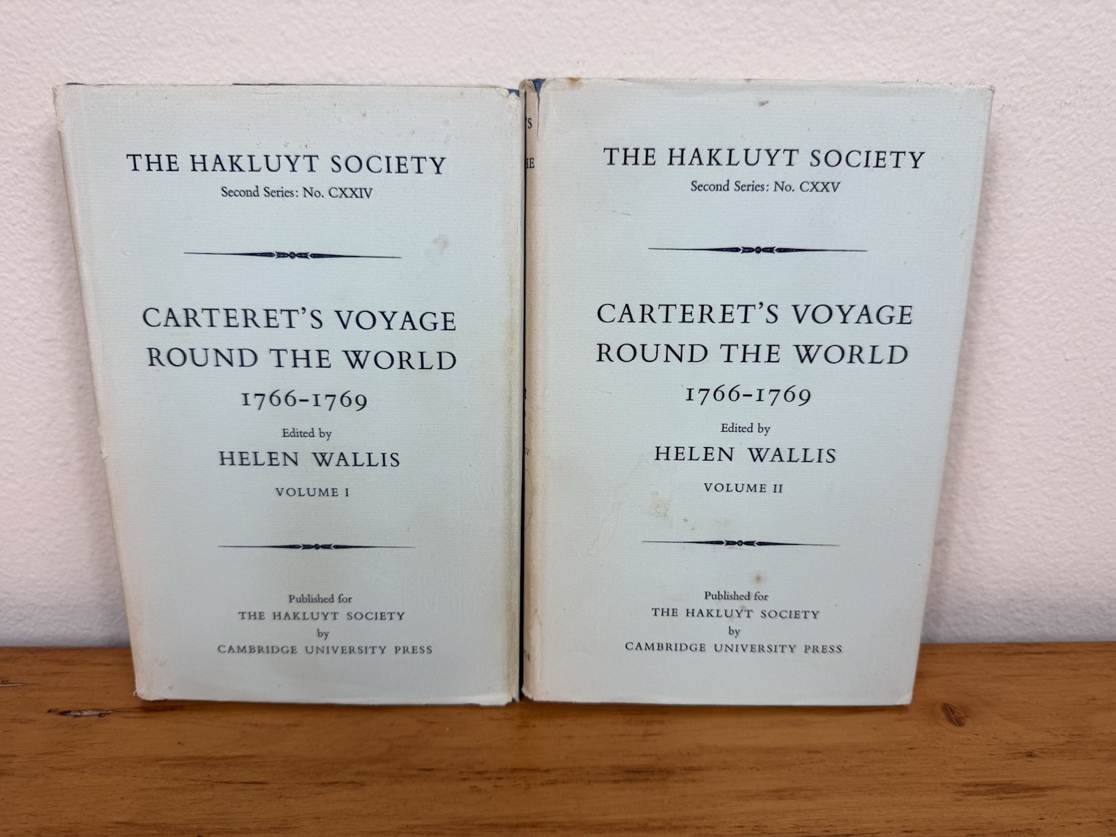 Carteret’s Voyage Round The World 1766-1769 2 Vols Hakluyt Society 1st 1965