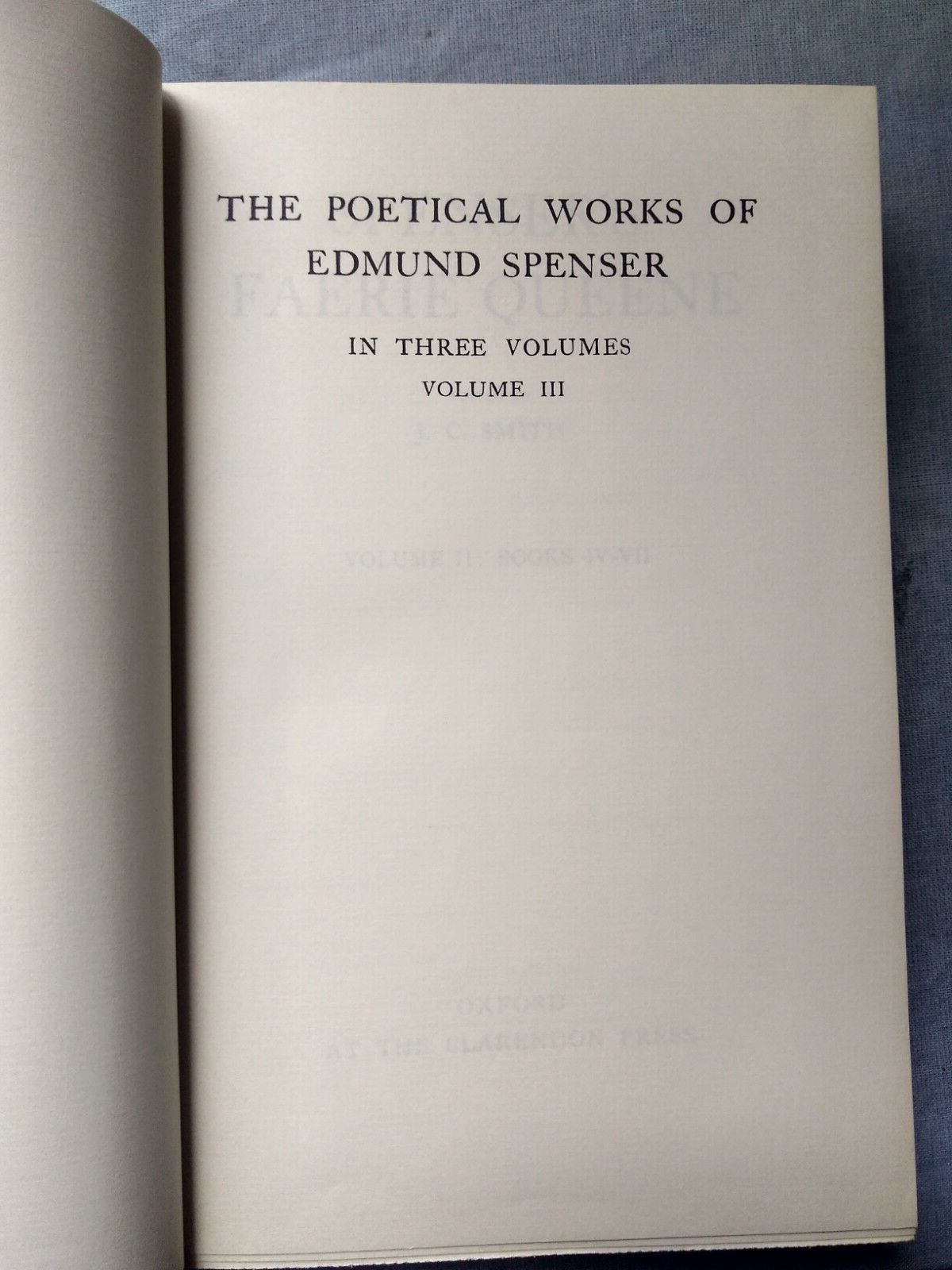 The Poetical Works of Edmund Spenser Faerie Queene 2 Vols Clarendon Press 1964