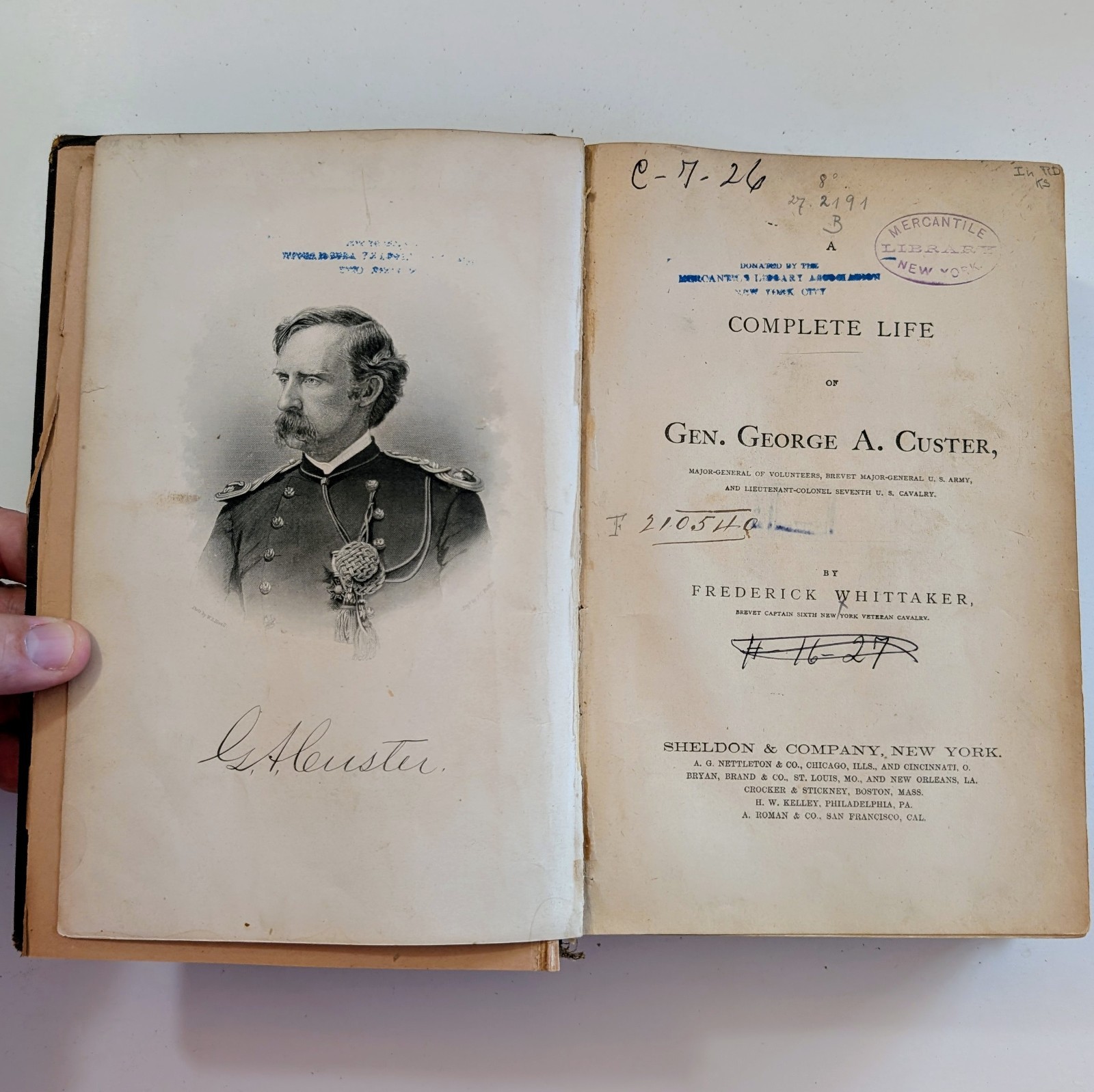 A Popular Life of General George Custer Frederick Whittacker 1876 SEE PICS