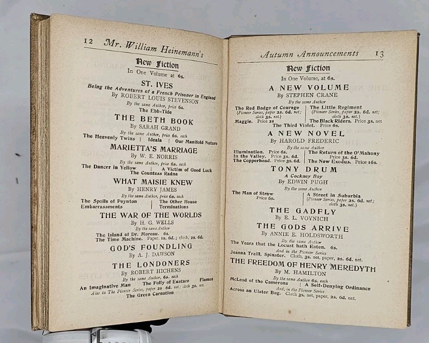 The Time Machine. H. G. Wells. 1895. 1st ed.