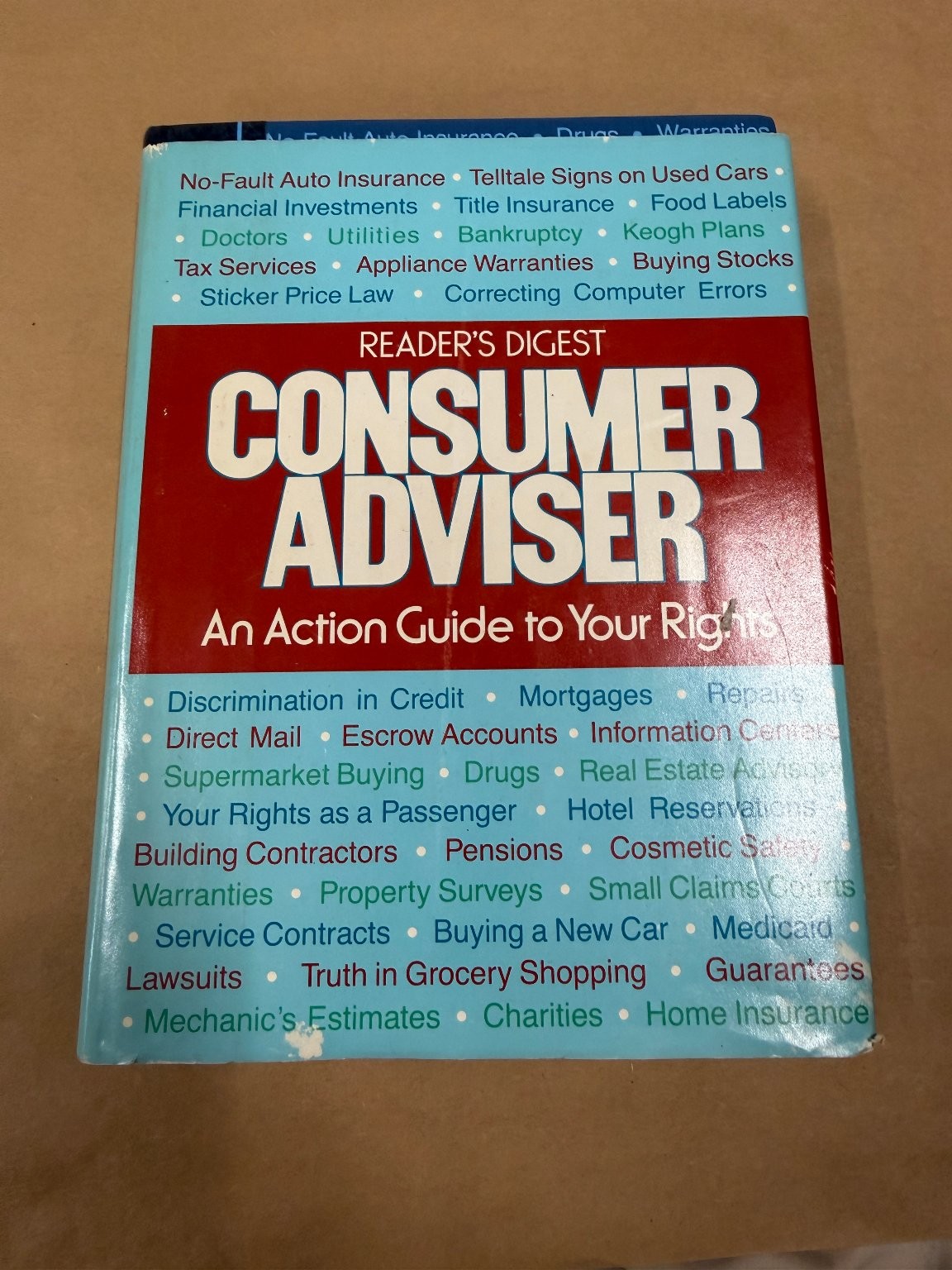 READER’S DIGEST CONSUMER ADVISER An Action Guide to Your Rights Hardcover