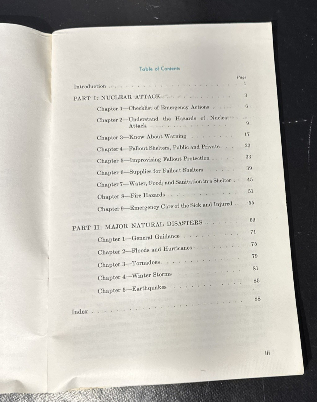 VTG 1968 Emergency book Nuclear Attack – Natural Disaster DOD Dept of Defense