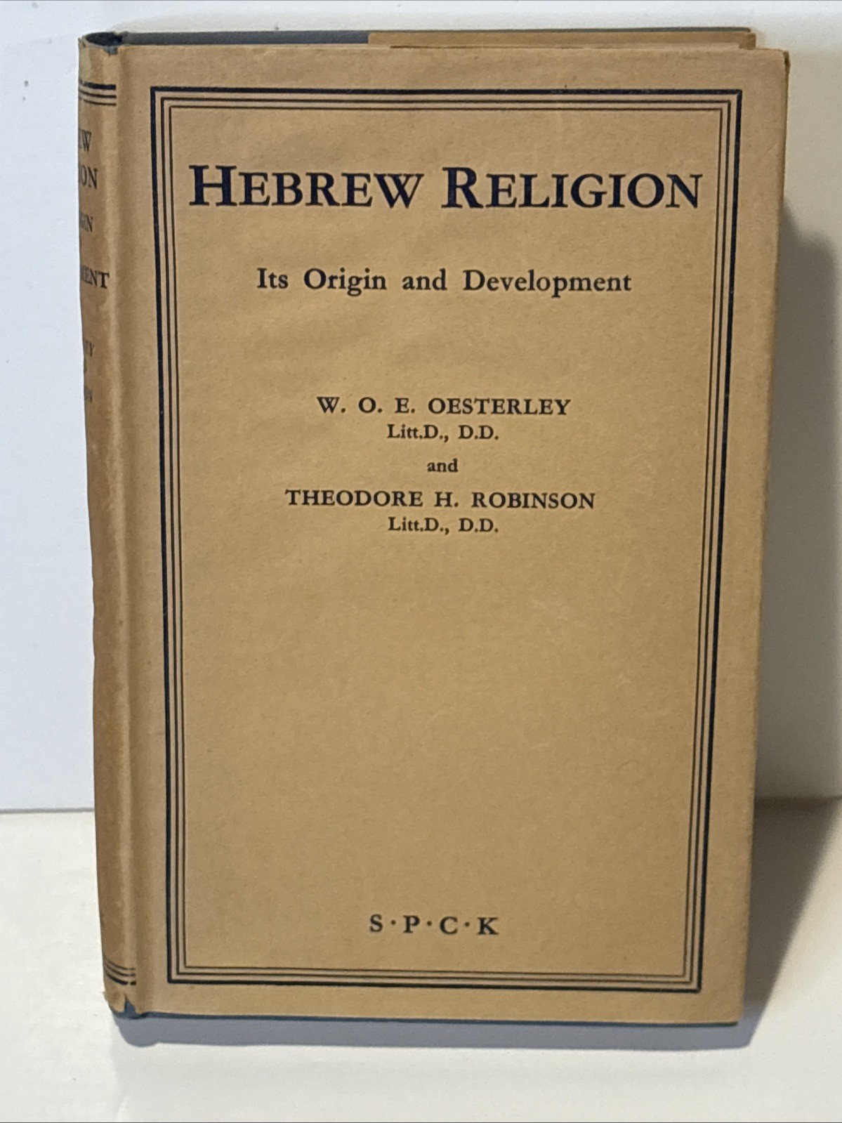 Hebrew Religion Its Origin and Development Early Jews Judaism 1957 HC DJ