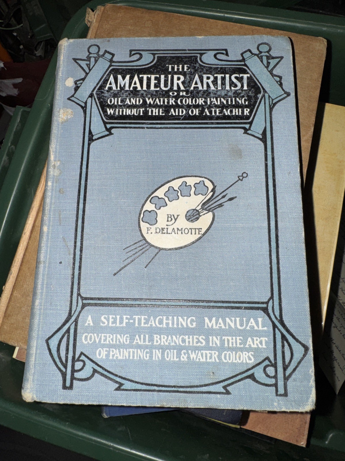 Stunning 1906 The Amateur Artist F. Delamotte Antique Art Nouveau Painting Book