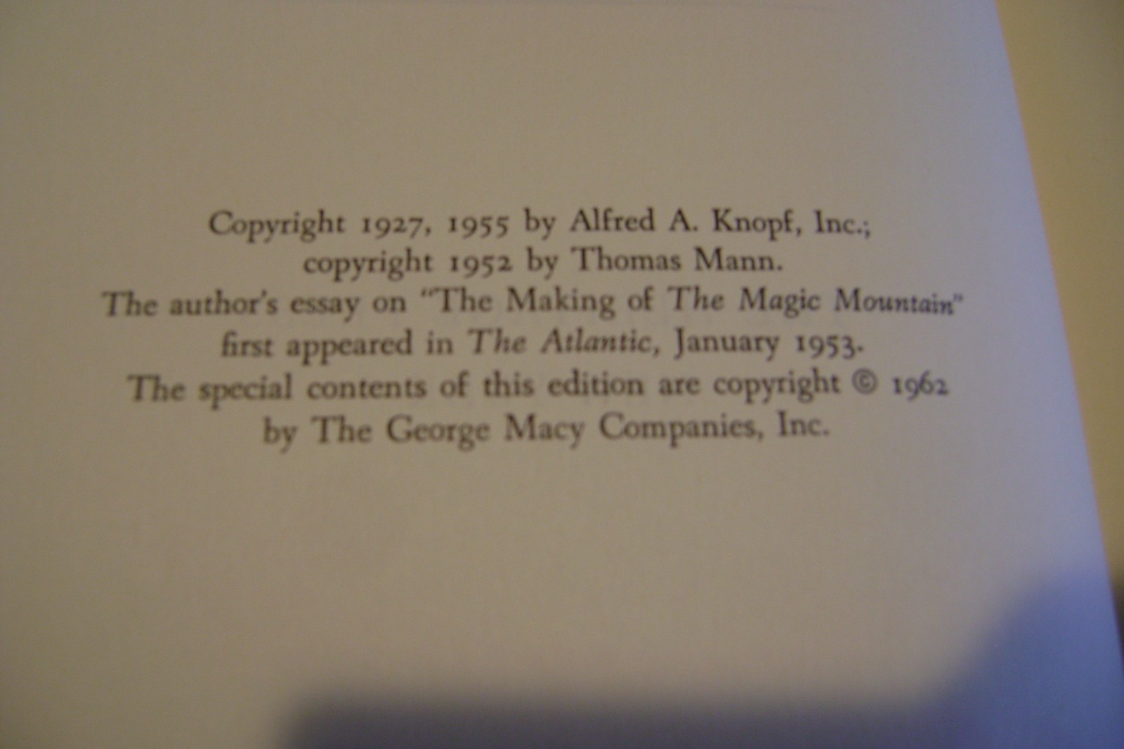 Magic Mountain Thomas Mann 1962 Heritage Press w/Slipcase & Insert 2 Vol in 1