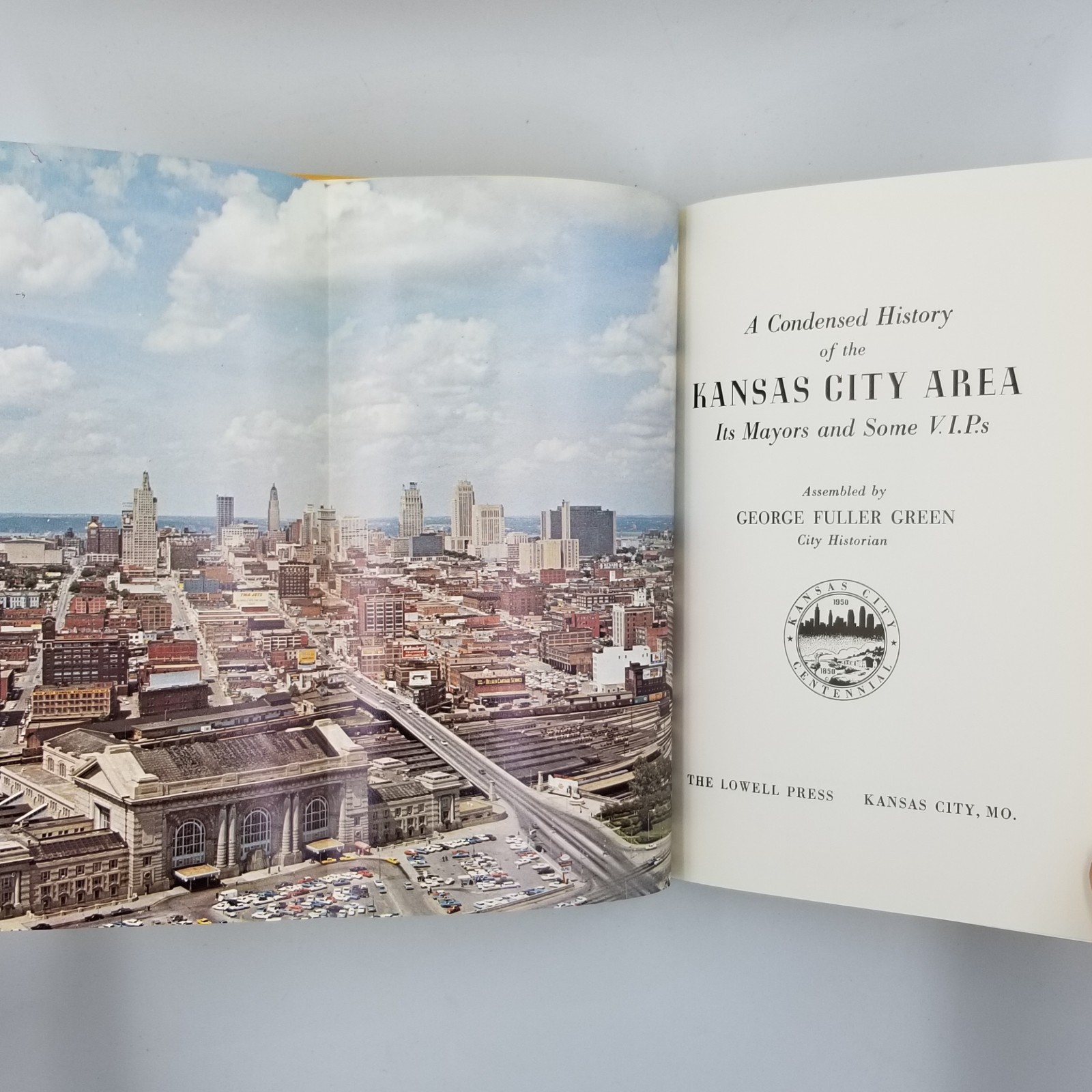 A Condensed History of Kansas City by G.F. Green – 1968 Lowell Press – Near Fine