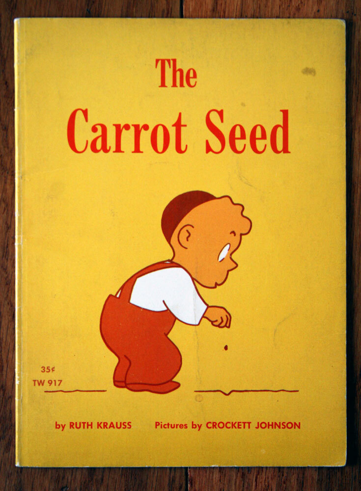 THE CARROT SEED Ruth Krauss & Crockett Johnson 1966 Vintage Scholastic Paperback
