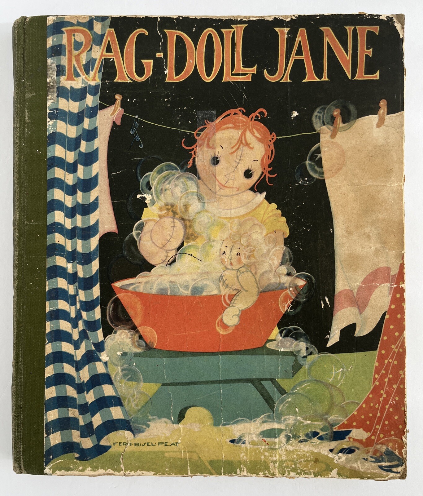 Rag-Doll Jane Illustrated Fern Bisel Peat Treffinger Rag Doll Vintage 1930 Good