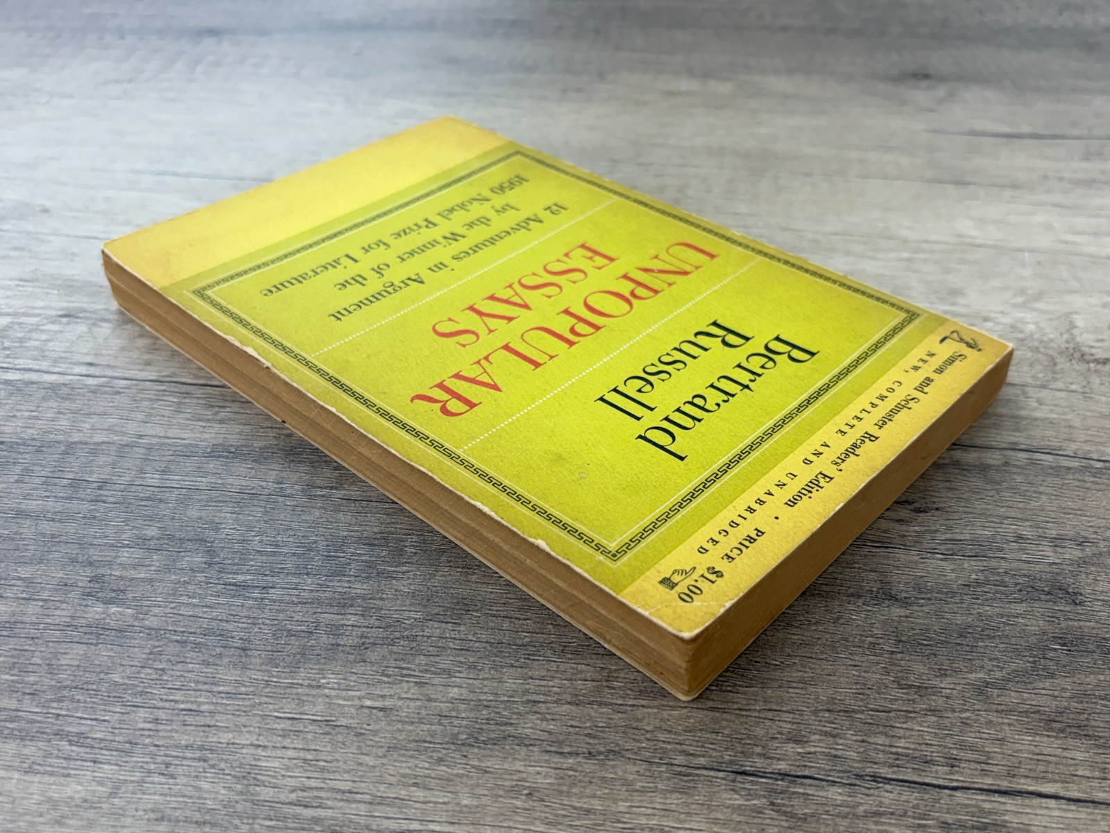 Unpopular Essays Bertrand Russell Paperback Nobel Prize 1950 Philosophy Vintage