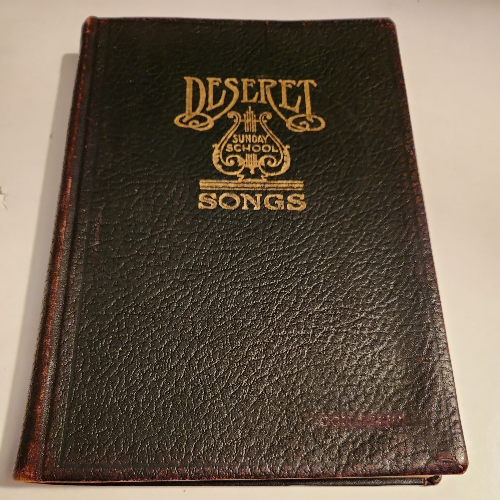 1909 DESERET SUNDAY SCHOOL SONGS,Bendable Leather bound Nice Clean Copy Vg