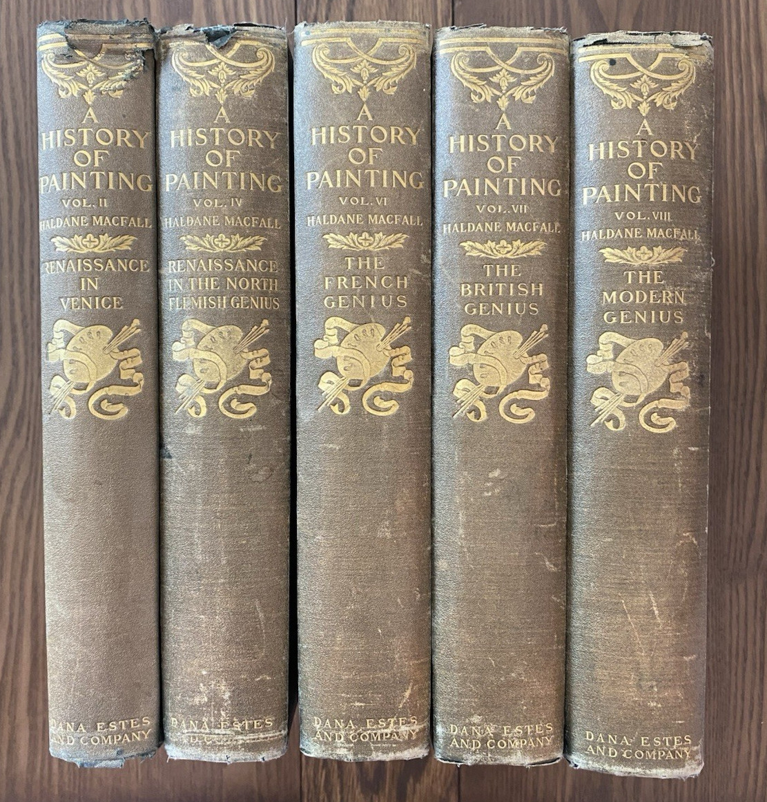 A History of Painting 5 Vols Haldane MacFall 1907 Dana Estes Ltd Ed #291 of 1000
