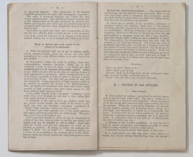 Defensive Measures Against Gas Attacks HQ American Exp Forces France 1917