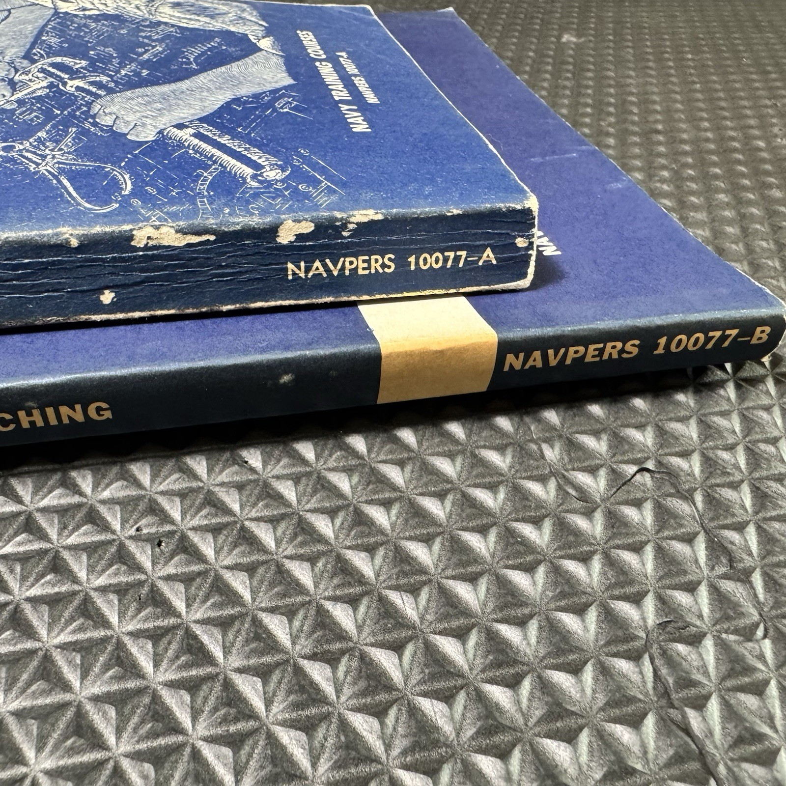 2 Vtg US Navy Blueprint Reading & Sketching Technical Training Books 1960