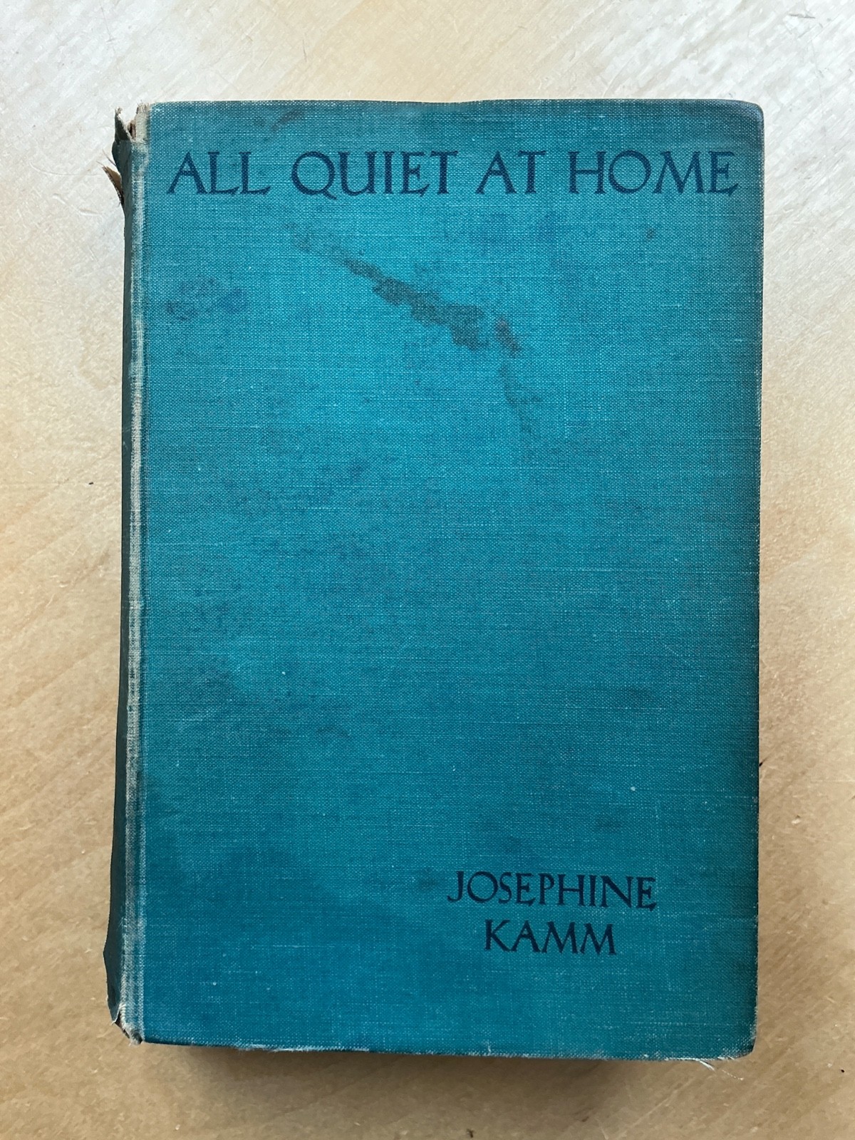 JOSEPHINE KAMM – All Quiet at Home, 1936 Longmans, Green 1st edition HB