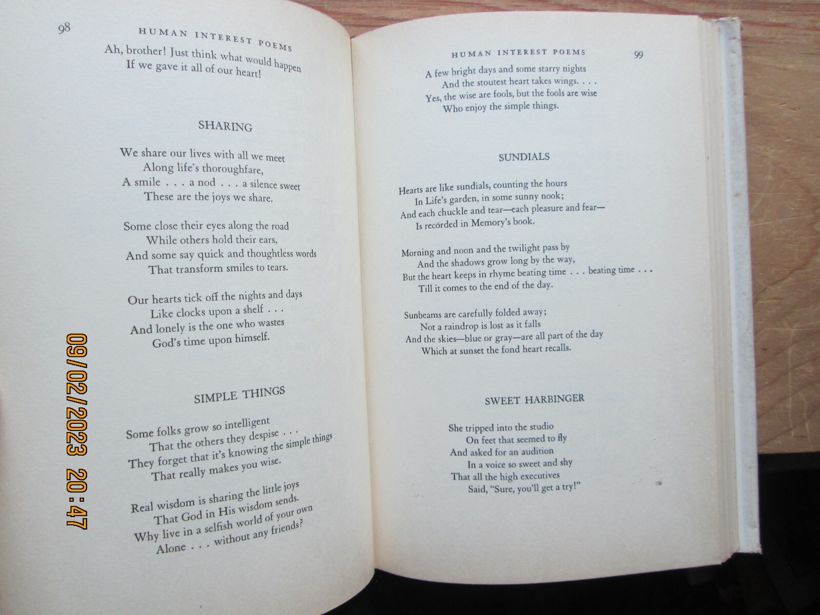 Collected Poems by Nick Kenny 1952