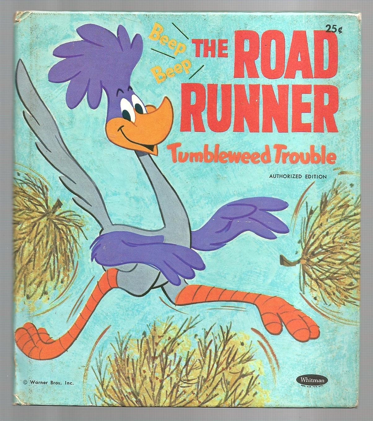 Vintage Children’s Whitman Tell-A-Tale Book THE ROAD RUNNER Tumbleweed Trouble