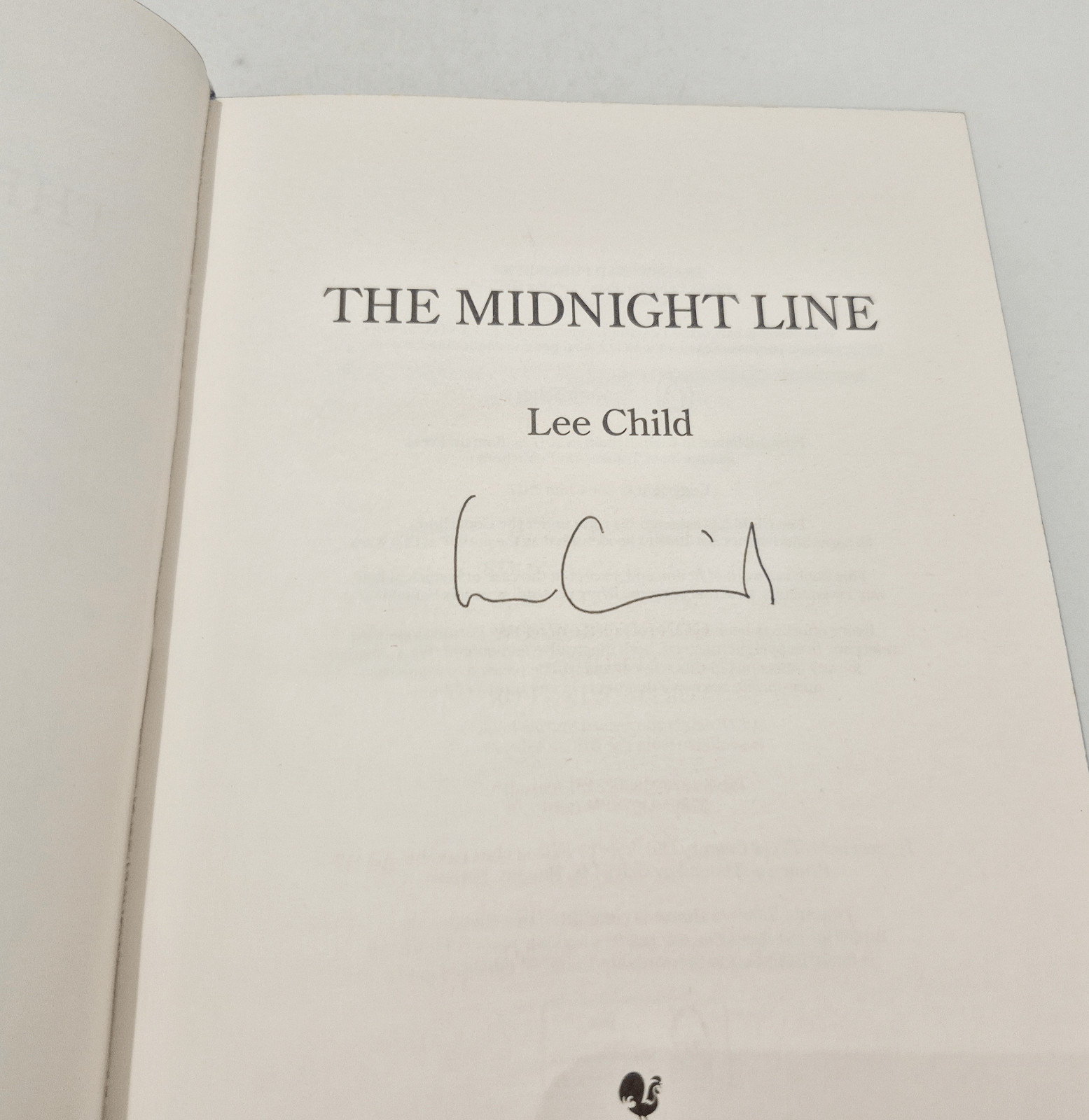 The Midnight Line – SIGNED – Lee Child – 1st LTD edition / 1st imp – Superb cond