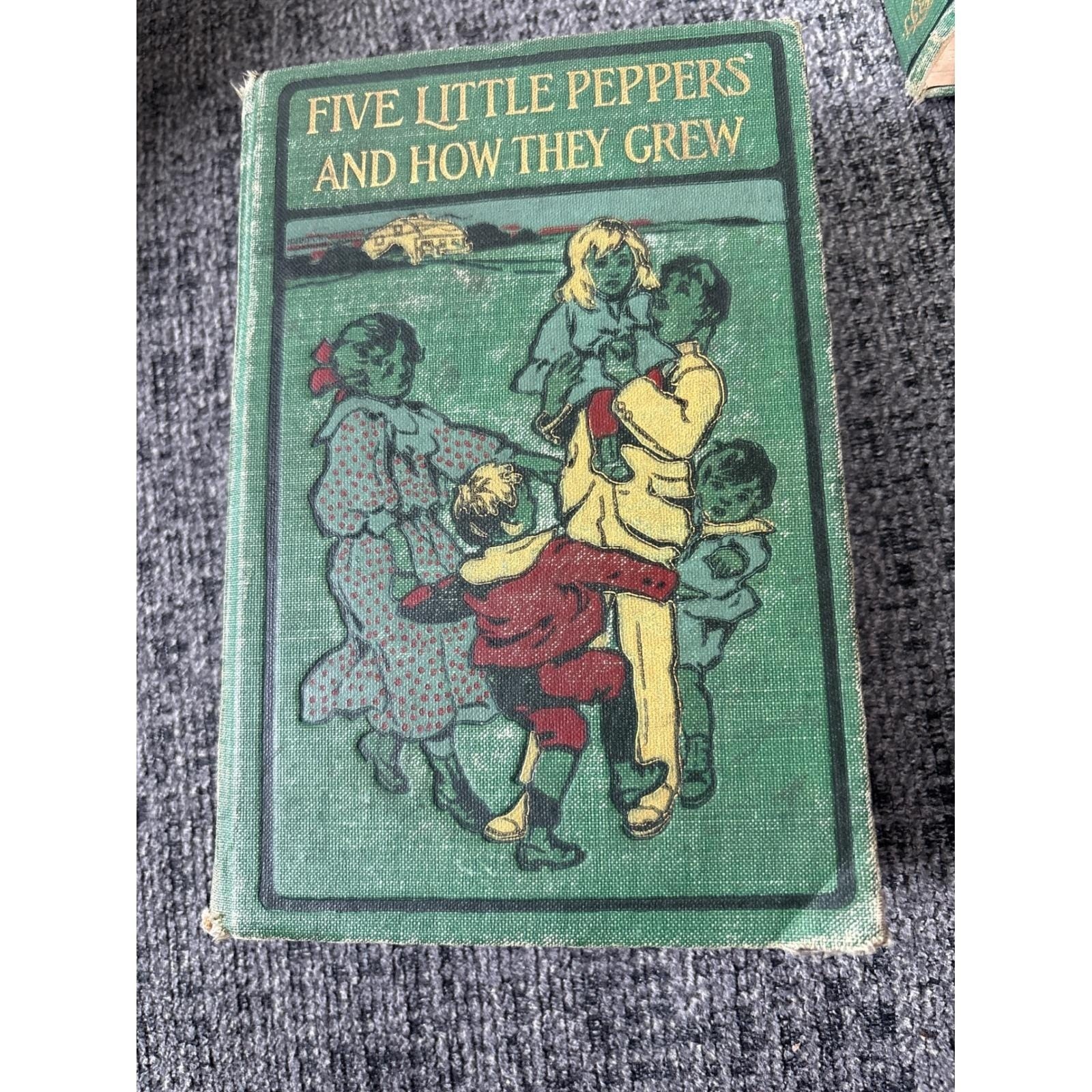 7 Vintage Five Little Peppers Books Margaret Sidney Green Hardcover Set 1909
