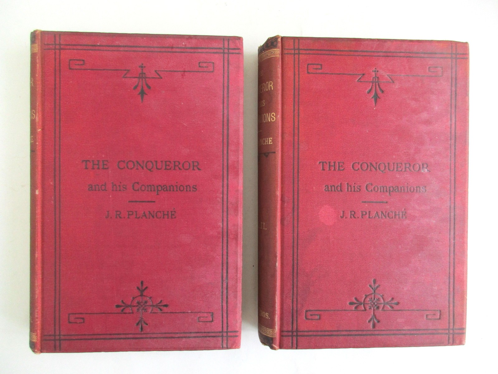 The Conqueror and his Companions – J.R. Planche – 2 Volumes – Hardbacks