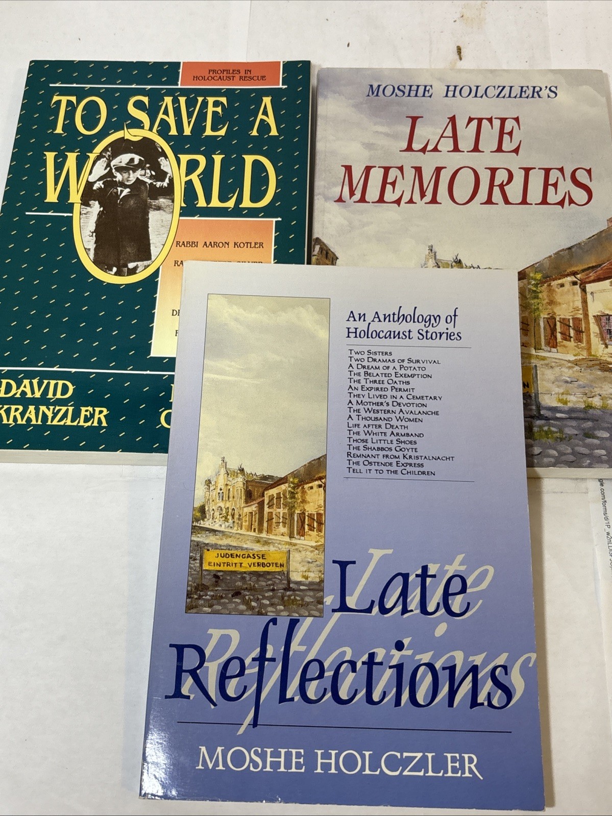 SEFORIM SALE! 3 Books Holocaust Memoirs, Profiles In Holocaust Rescue ??