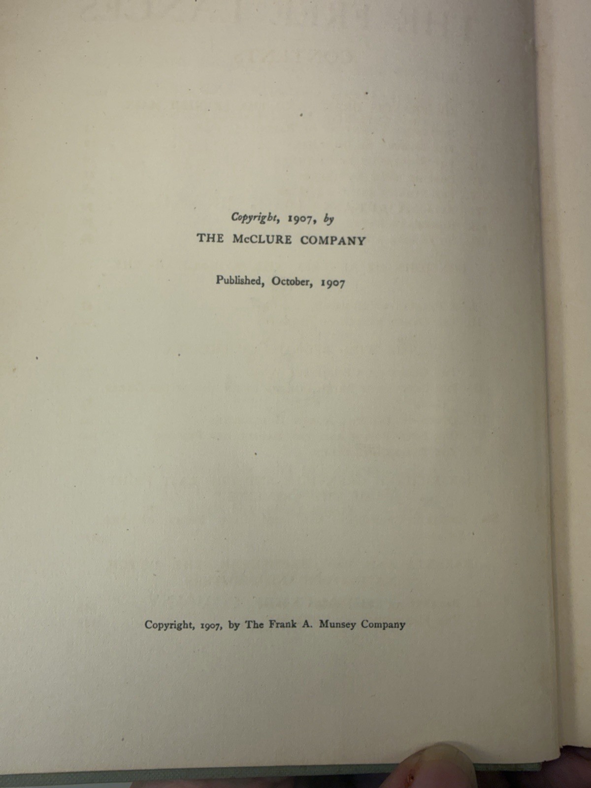 The Free Lances – Captain Jack Brand – 1907 Hardcover – 1st Edition – McClure Co