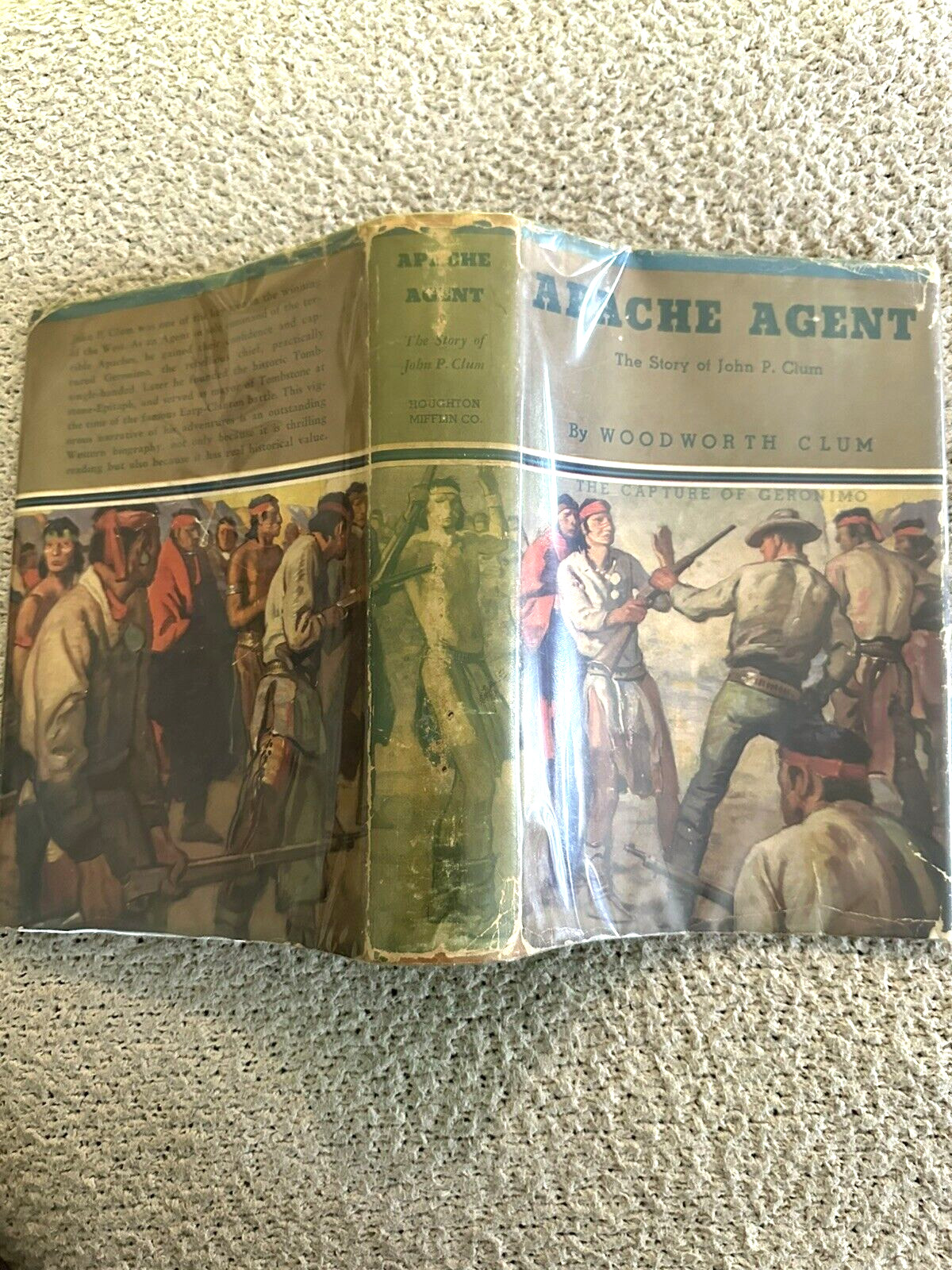 1936 1st Ed., Apache Agent (John P. Clum), Woodworth Clum, DJ, Illustrations