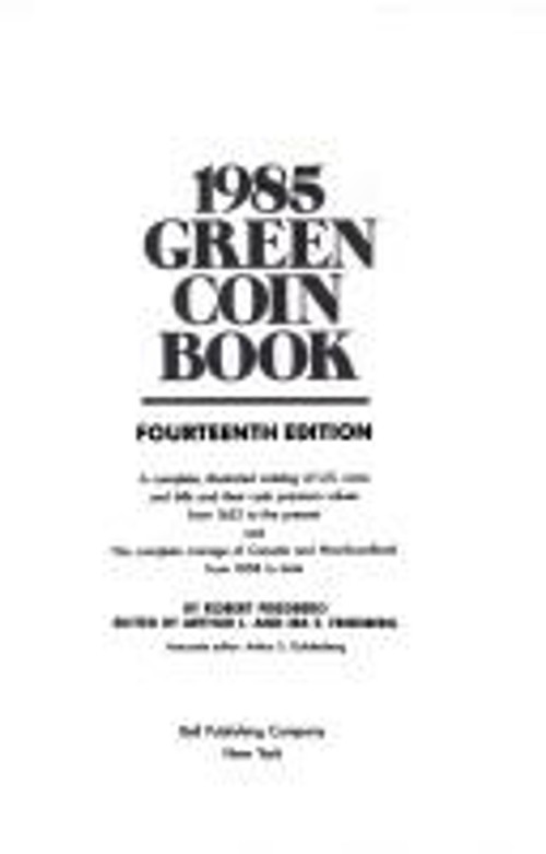 1985 Green Coin Book Hardcover Random House Value Publishing Staf