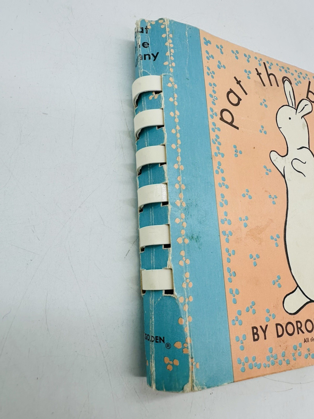 Vintage 1968 Pat the Bunny by Dorothy Kunhardt Golden Book Spira~l Touch & Feel