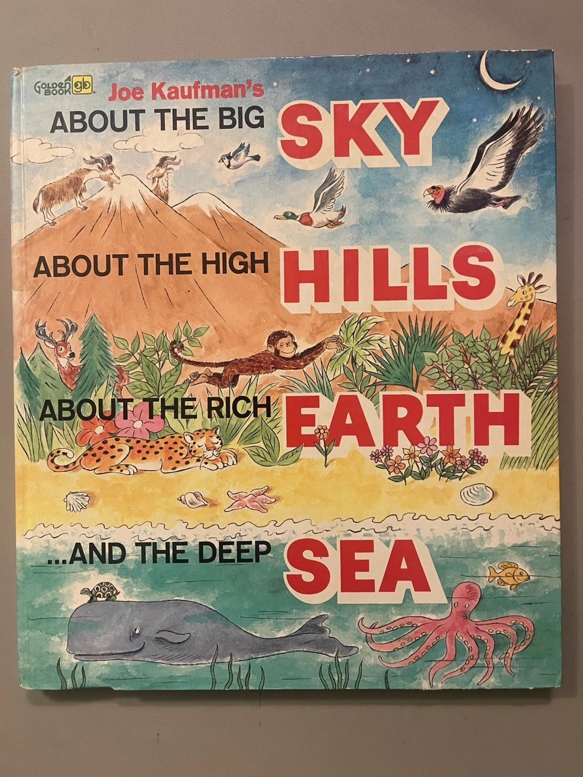 1978 Joe Kaufman’s About The Sky Hills Earth Sea Golden Press Golden Book