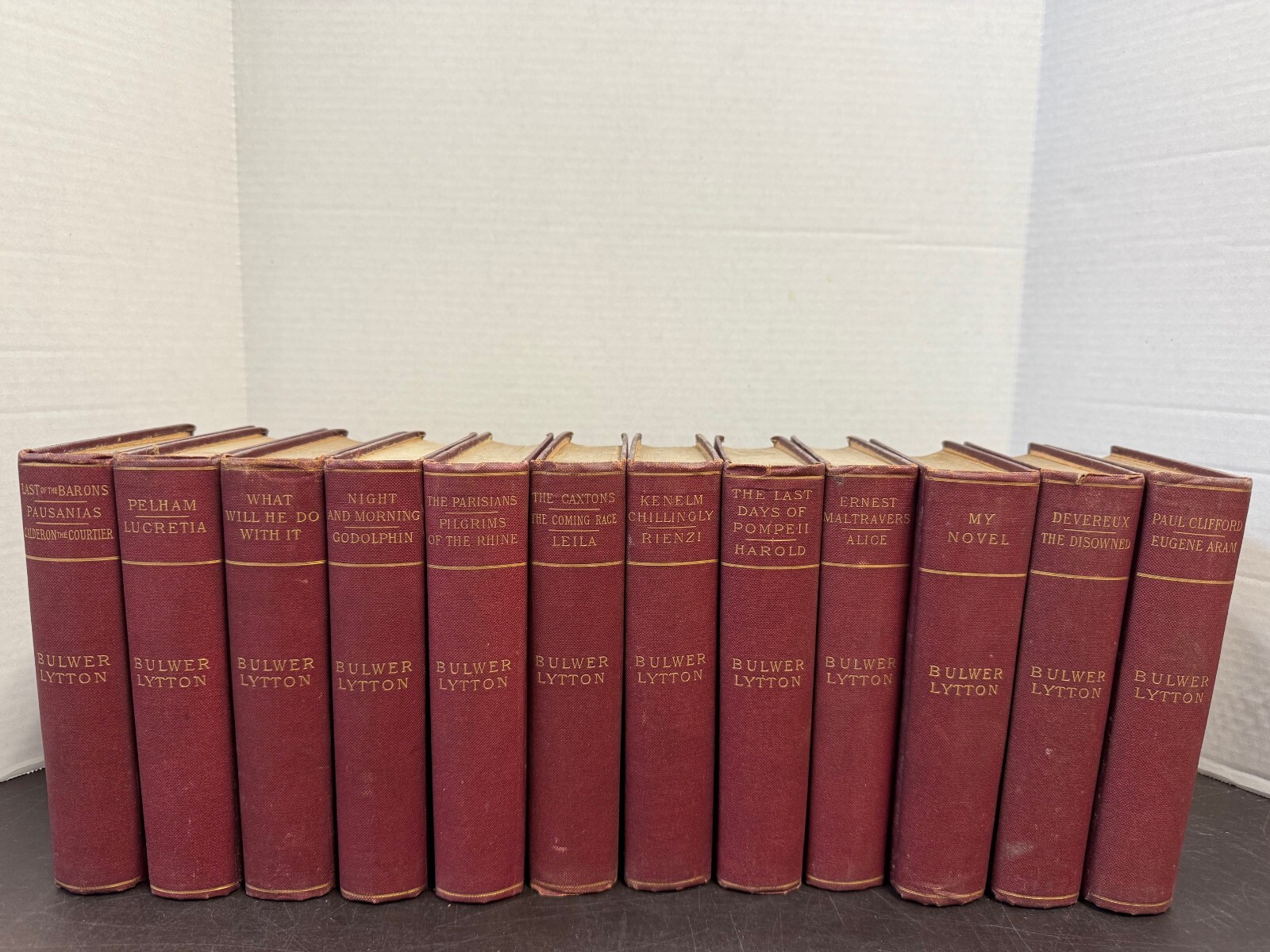 EDWARD BULWER LYTTON, 12 VOLS., CA. 1900