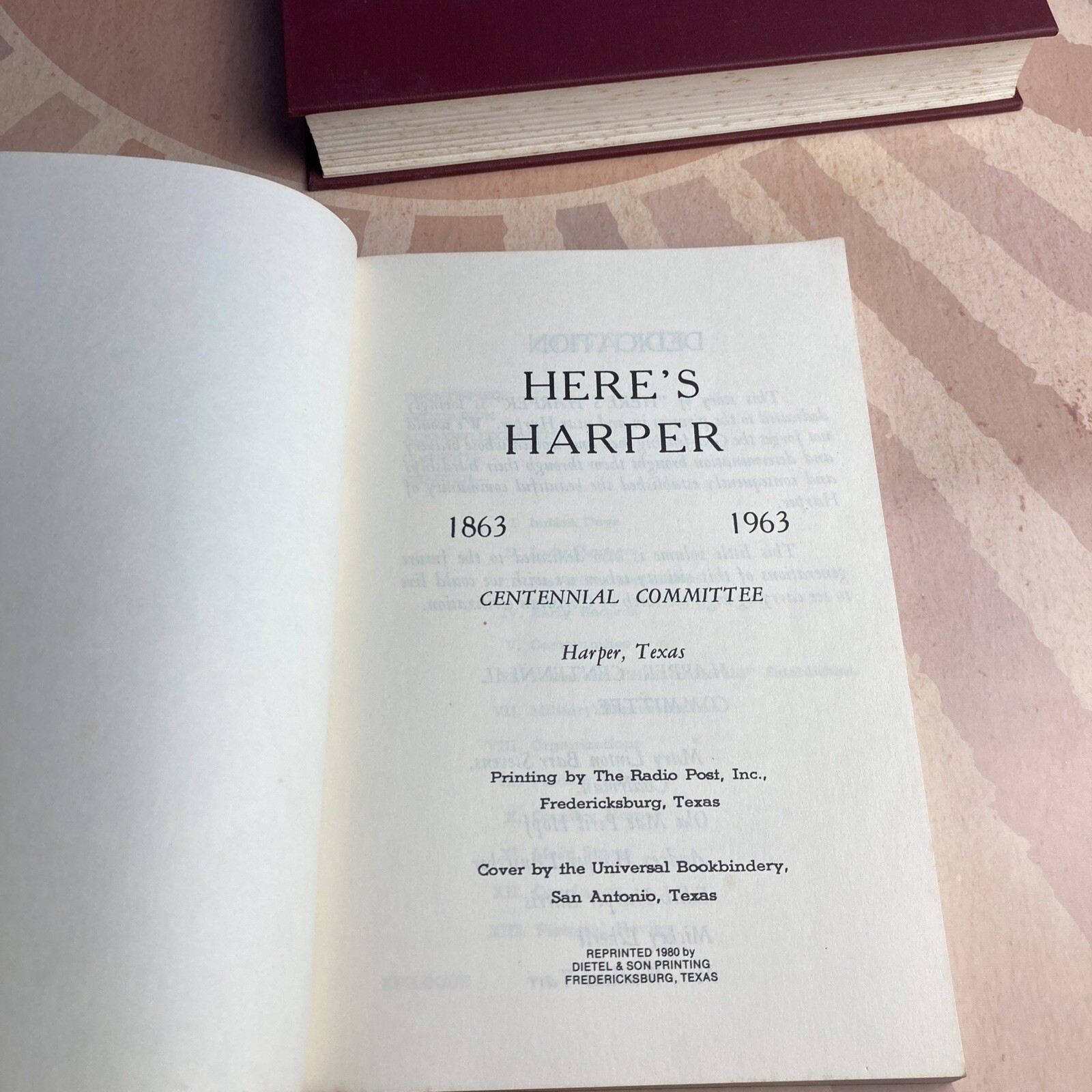 Here’s Harper + Here’s Harper Two~1863-1986~Centennial Committee~Harper,Texas
