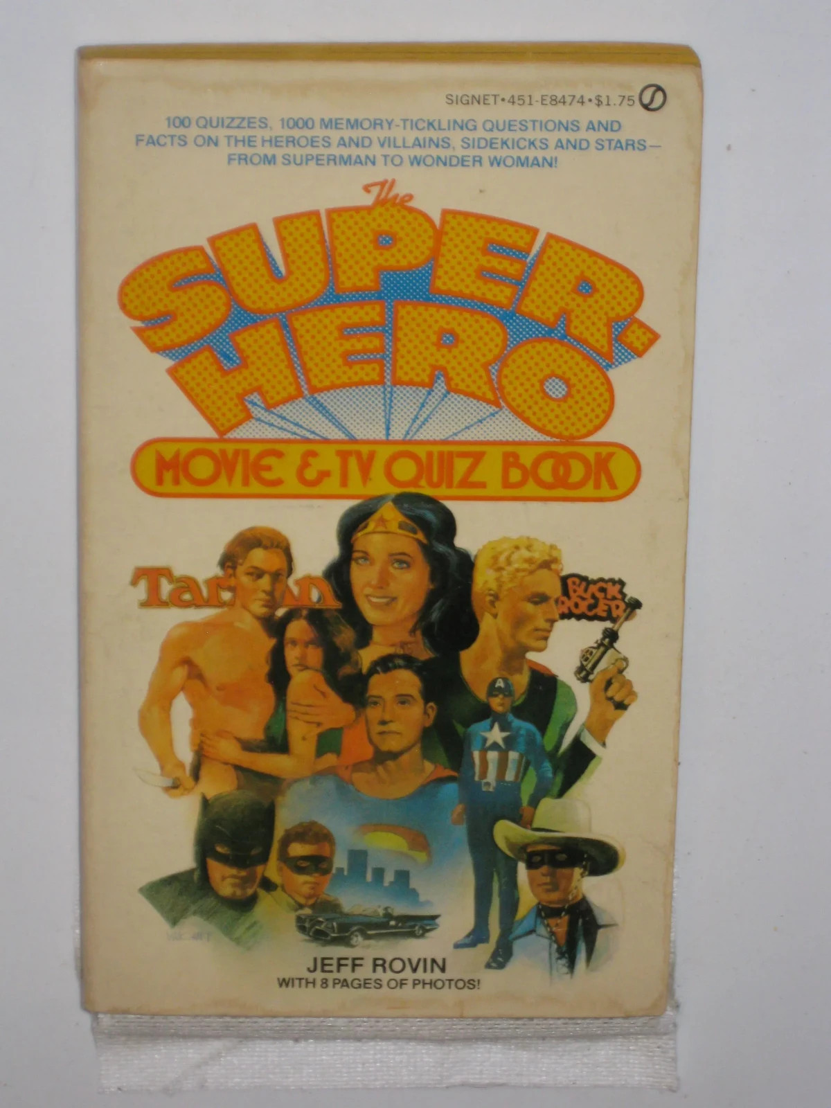 1978 Super-Hero Movie TV Quiz Book WONDER WOMAN Batman vintage TV tie-in pb book