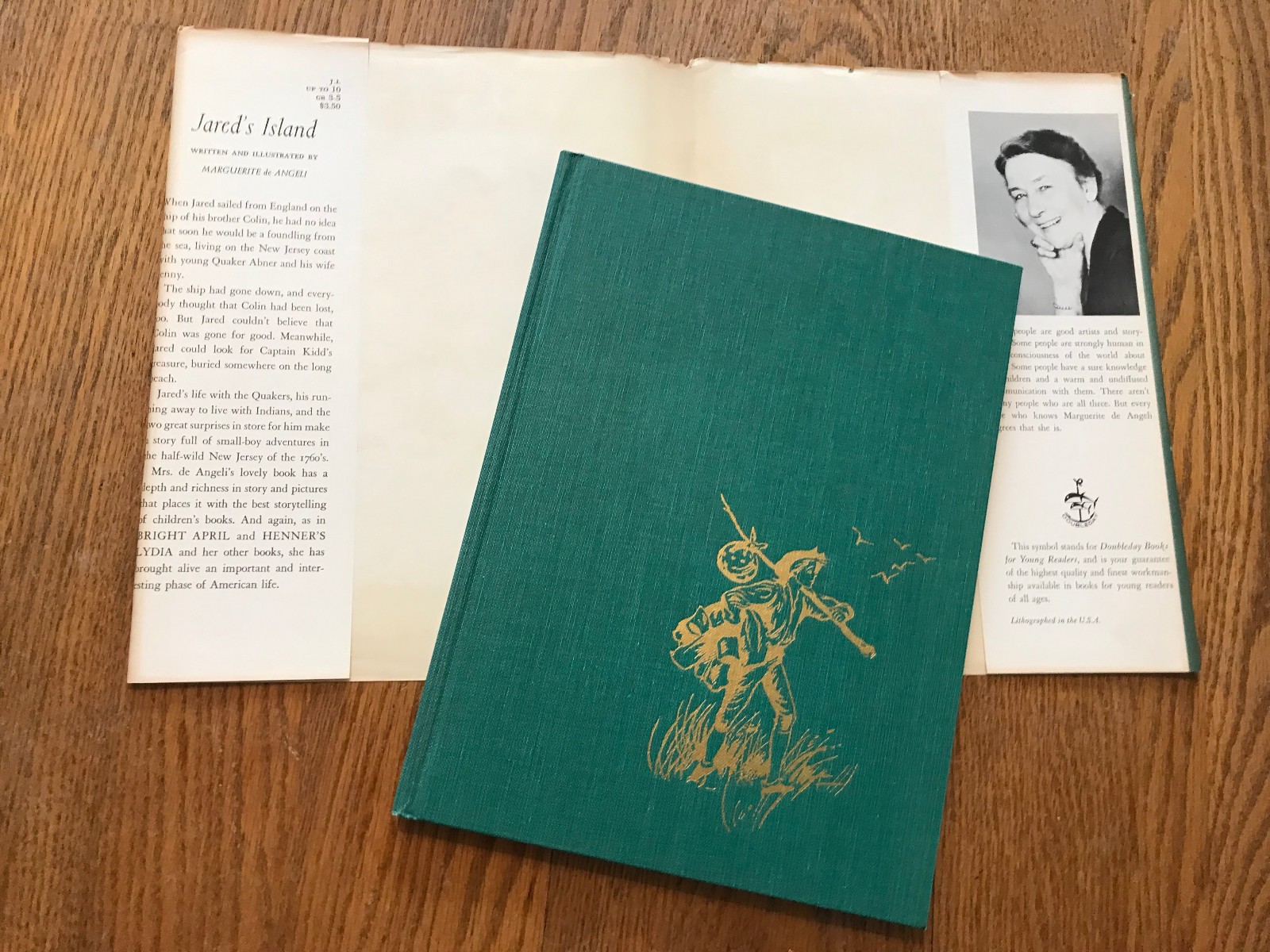 SIGNED by Marguerite De Angeli, JARED’S ISLAND 1947 1st Edition VGC