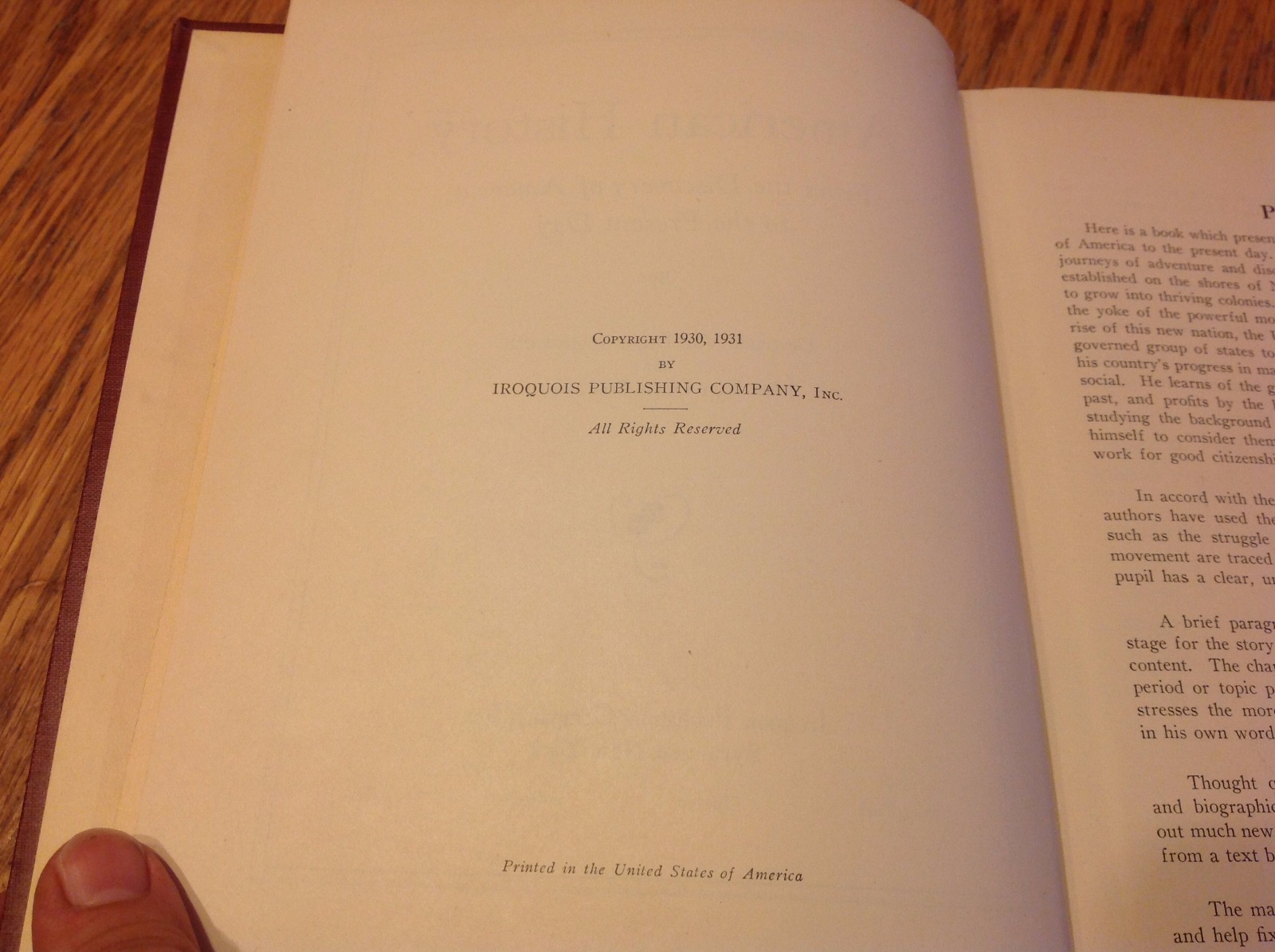 1931-American History:From Discovery of America to Present Southworth Iroquois P