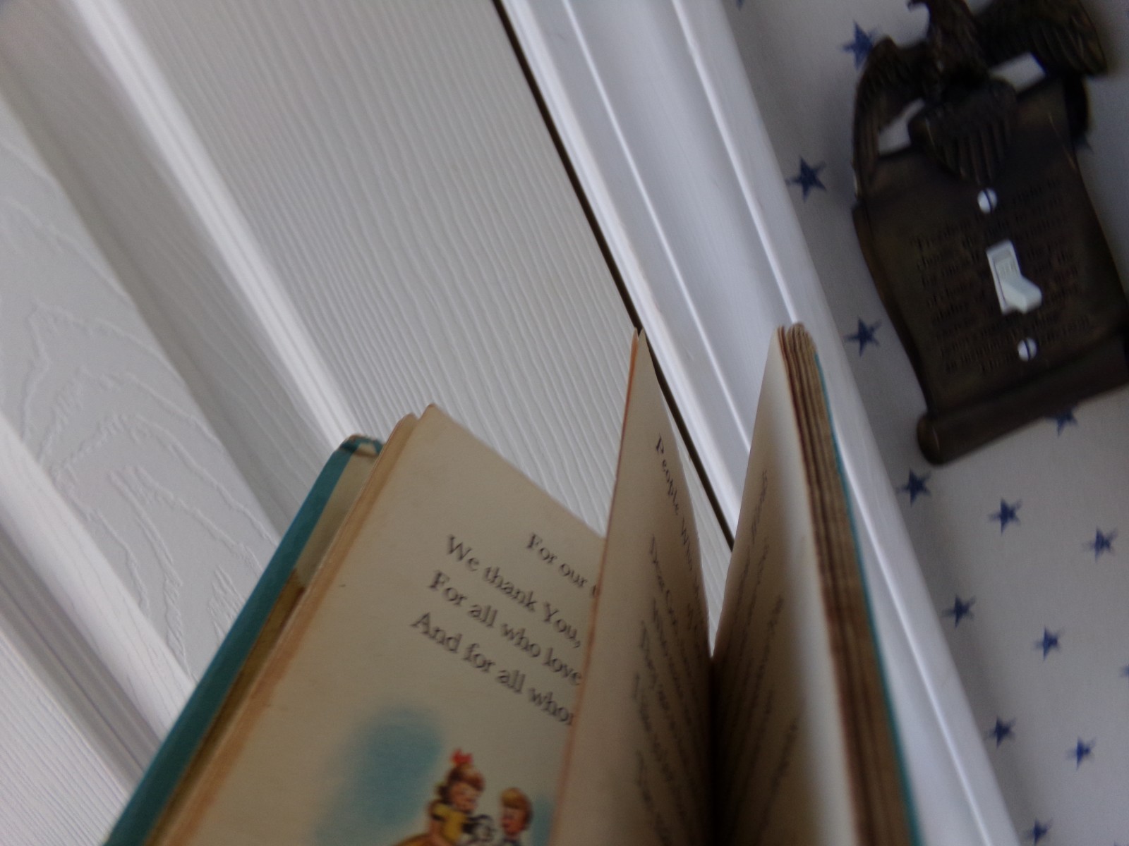 FLAWS Rand McNally Prayers For Little Children Vtg Hardcover Christian Book 1949