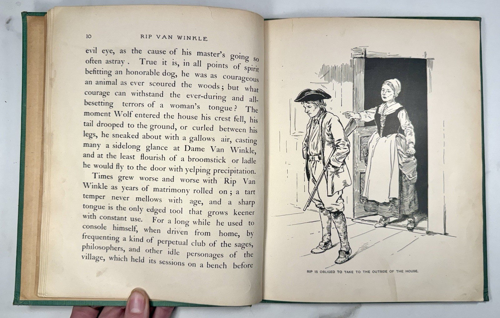 Antique 1905 Rip Van Winkle Washington Irving HC McLoughlin Bros Illustrated