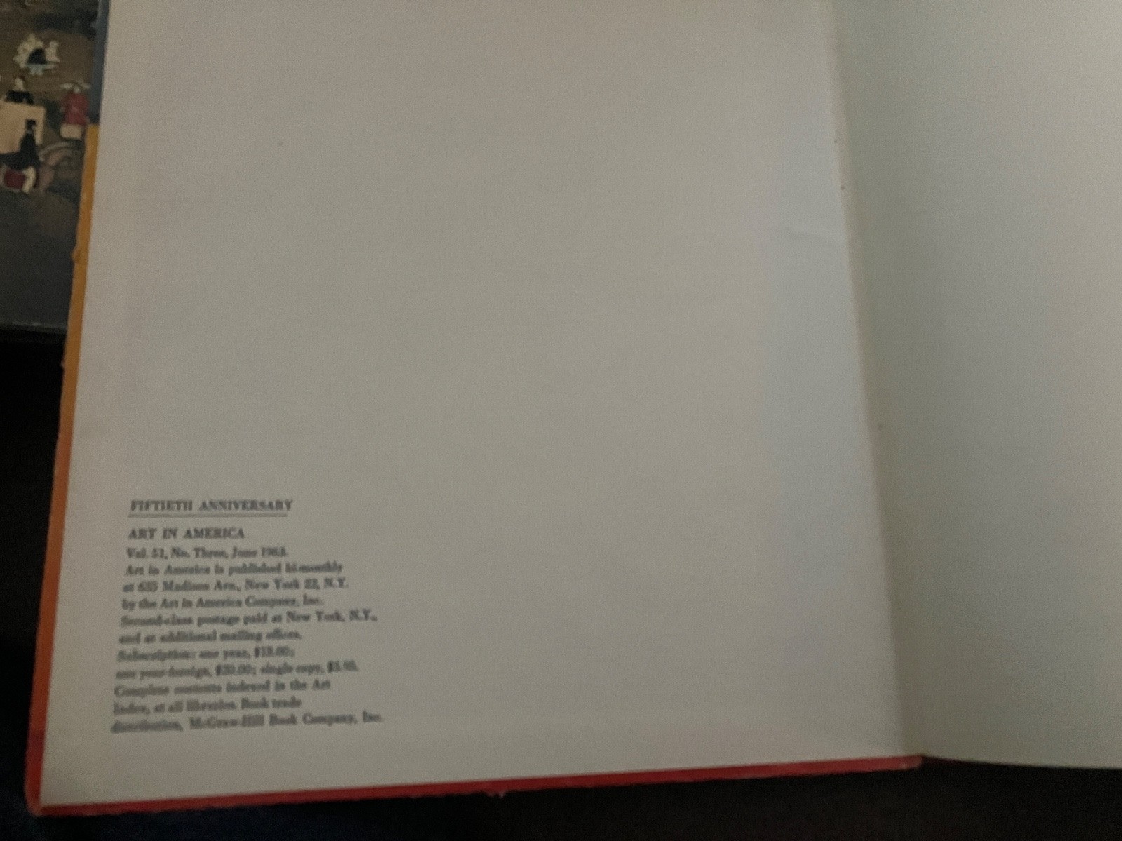 Art in America – Volume 51, Number 3 1963, Illus. O’Keeffe, Hartley, + Free Ship