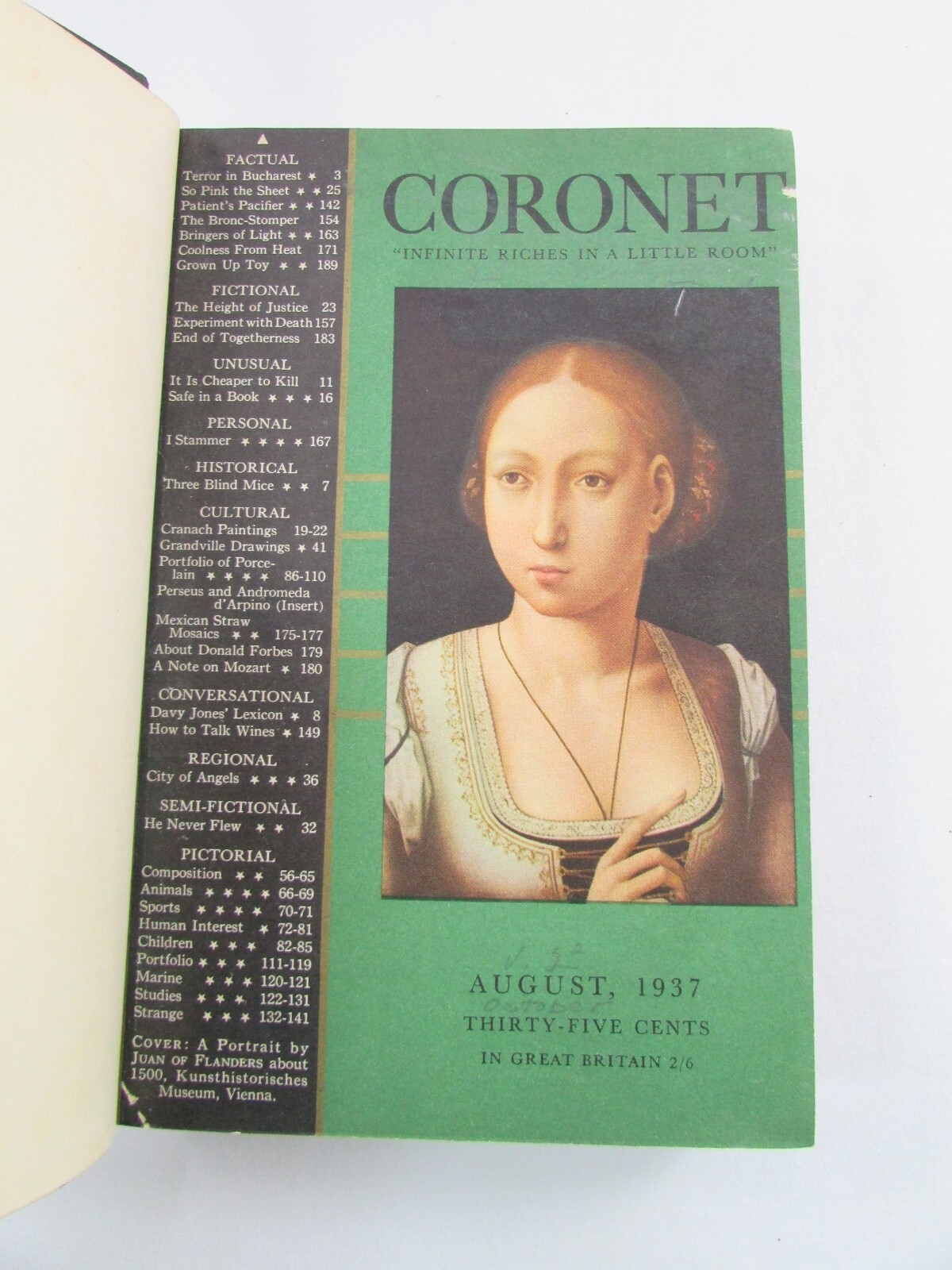 Bound Issues CORONET Magazines 1936- 1937 & 1948 Art Fiction Literature