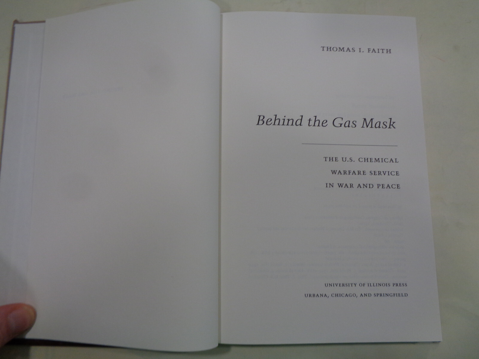 Behind the Gas Mask: U.S. Chemical Warfare Service in War and Peace CWS History