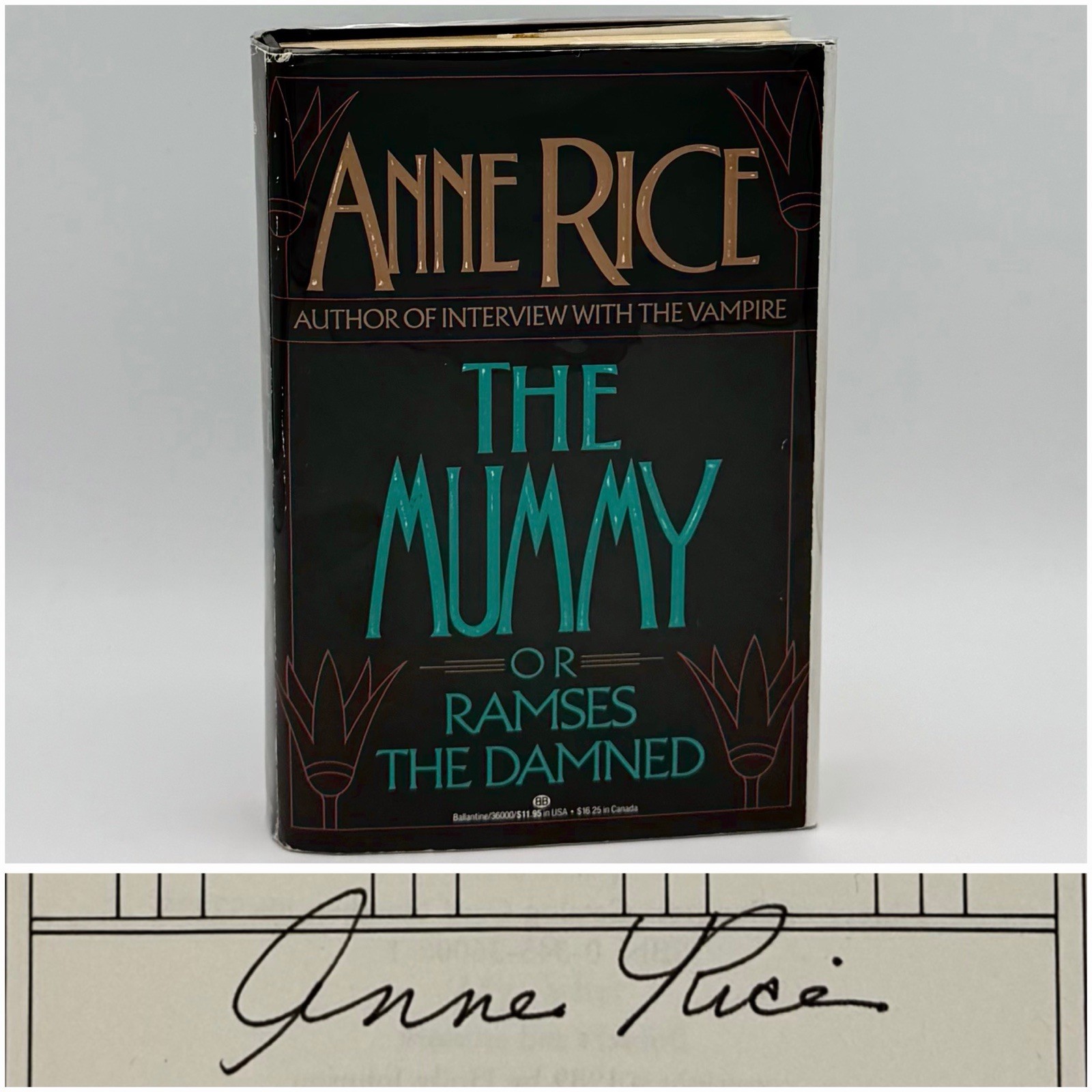 *Signed* The Mummy – Anne Rice (1st US edition, custom hardcover binding) 1989
