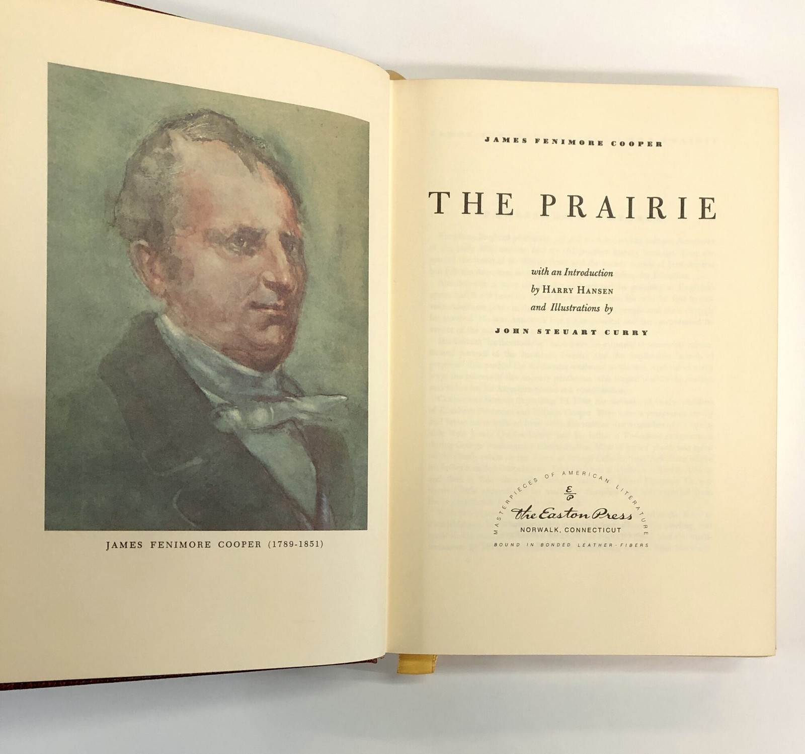 James Fenimore Cooper, Harry Hansen / Prairie Easton Press full leather gilt