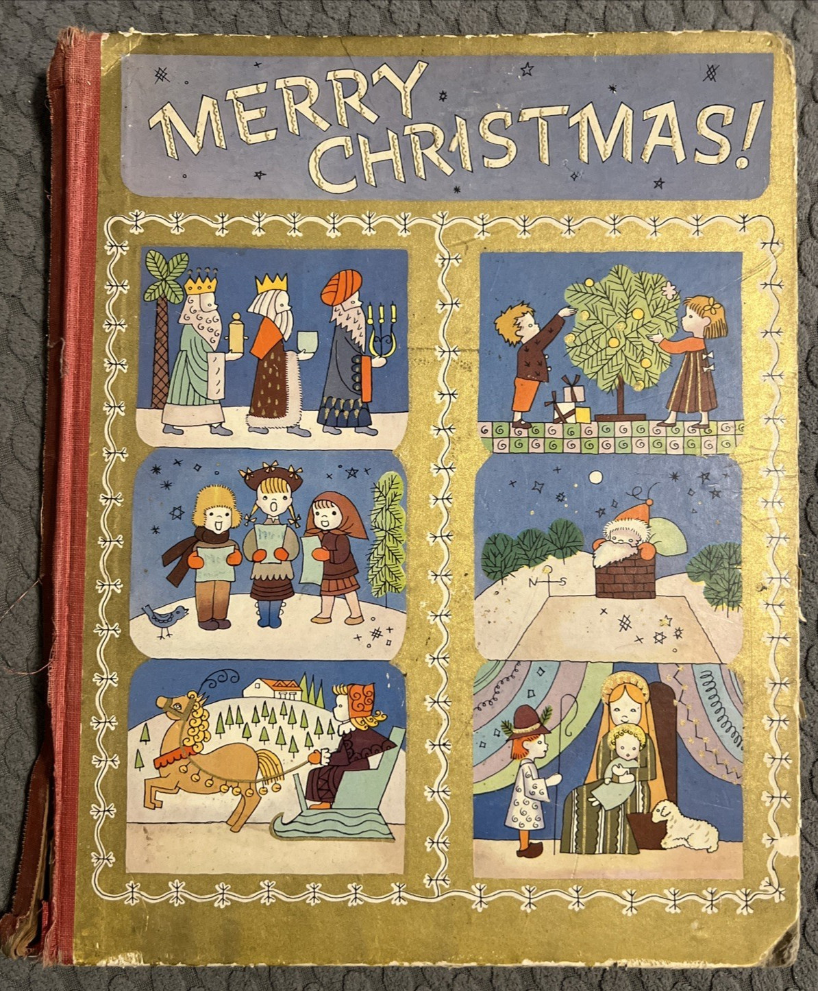 MERRY CHRISTMAS – ILLUSTRATED BY NATASHA SIMKHOVITCH – 1943 FIRST ED
