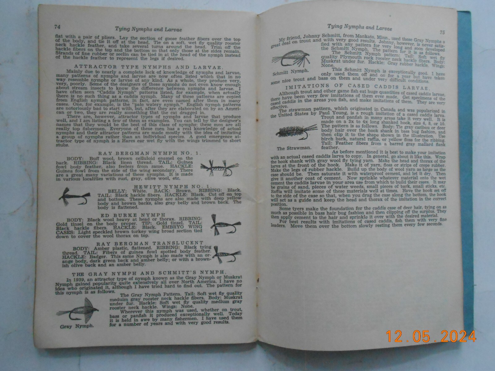 1951 Professional Fly Tying Manual Herter’s Waseca Minnesota fishing 96 pages