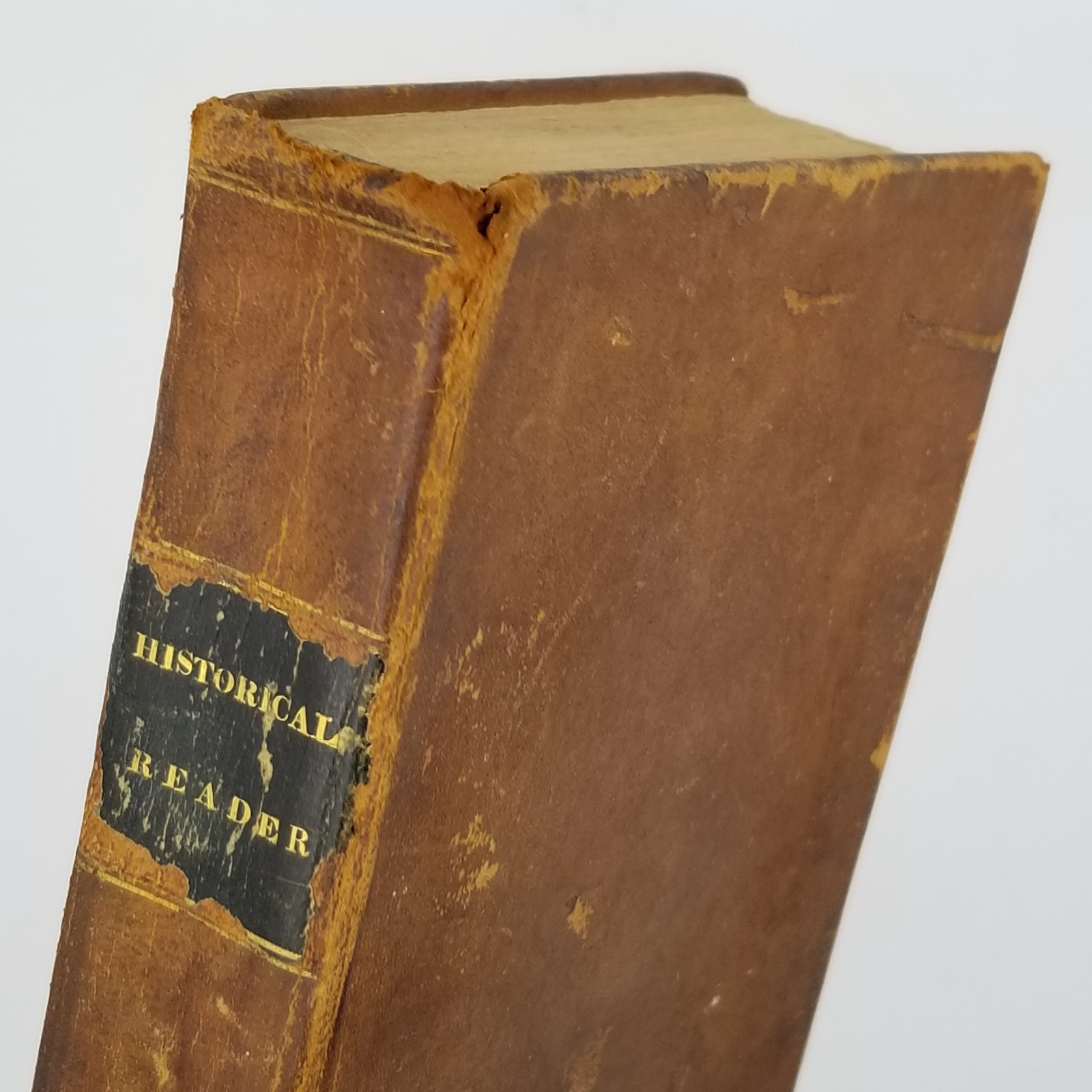 Historical Reader by Rev. J. L. Blake – 1831 Horatio Hill – 2nd Printing Leather