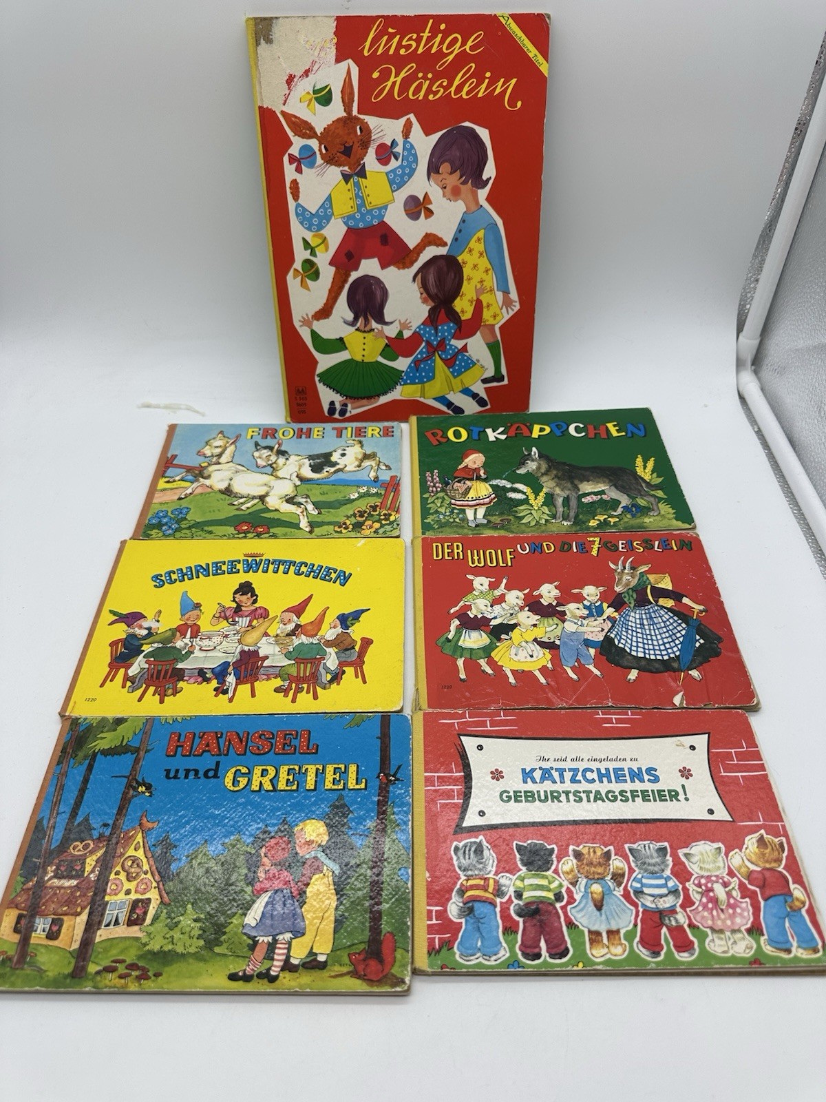 Vintage Illustrated German Children’s Board Books Fairytales In German Language