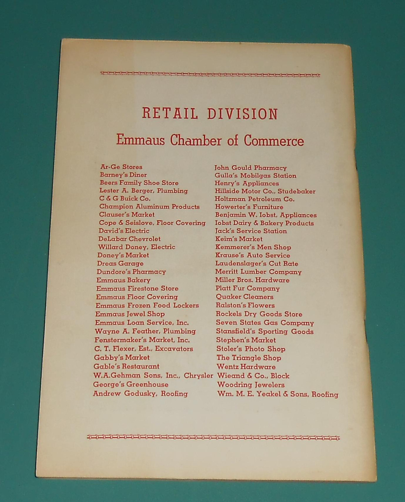 1959 Emmaus Firemans Centennial Program History Photos Lehigh County Emmaus PA
