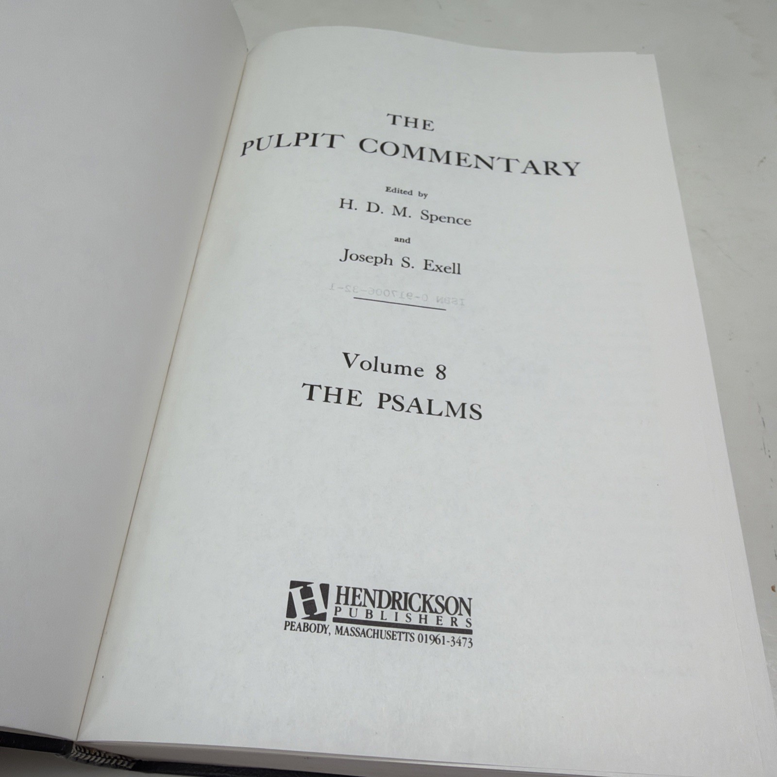 THE PULPIT COMMENTARY Volume 8 Psalms
